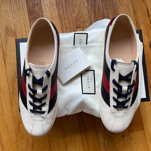 SOLD. Gucci Falacer Leather Sneakers
